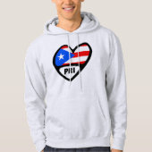 Puerto Rico PRI Hartvlag Hoodie (Voorkant)