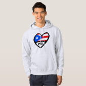 Puerto Rico PRI Hartvlag Hoodie (Voorkant volledig)