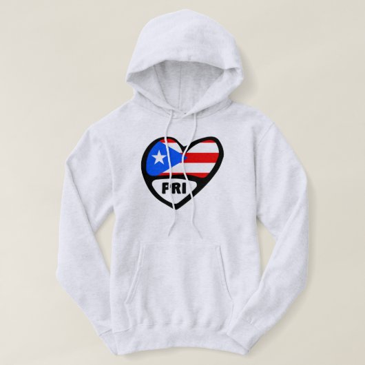 Puerto Rico PRI Hartvlag Hoodie (Design voorkant)