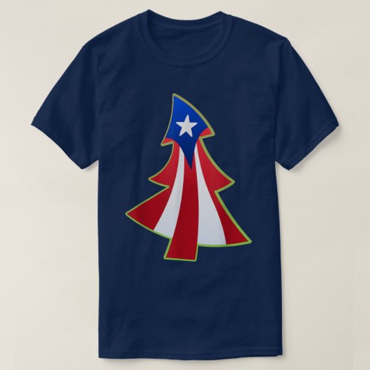 Puerto Rico Pride Kerstmis Navidad Boricua Vlag T T-shirt (Design voorkant)