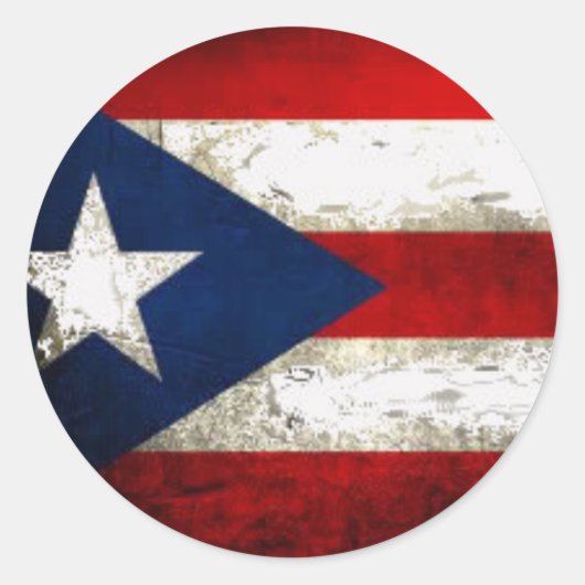 Puerto Rico Pride Ronde Sticker (Voorkant)