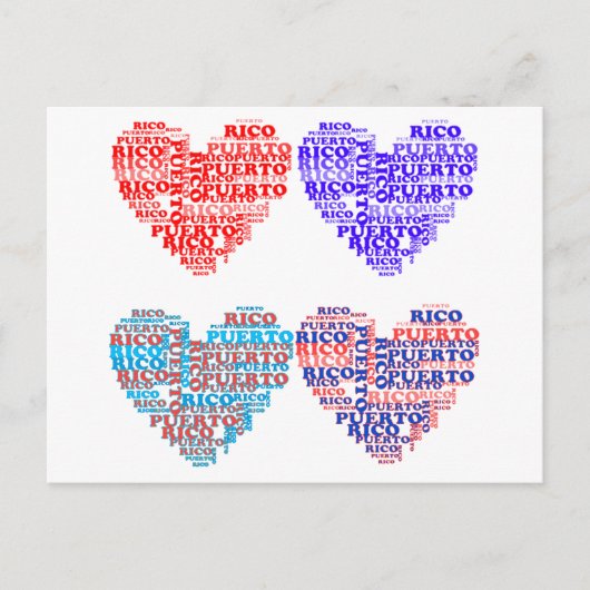 Puerto Rico — producten voor hart Briefkaart (Voorkant)