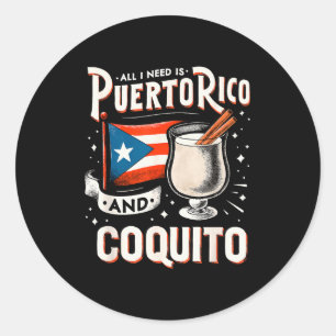 Puerto Rico Puerto Ricaanse Eierpunch Kerst Rum Co Ronde Sticker