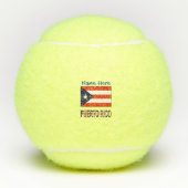 Puerto Rico Puerto Ricaanse vlag blauw gepersonali Tennisballen (Voorkant)