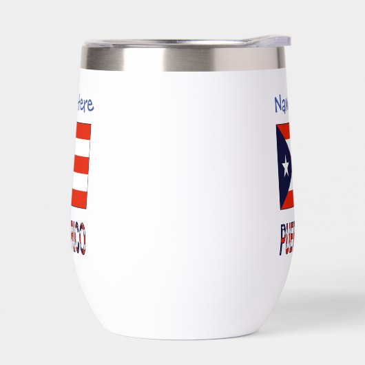 Puerto Rico Puerto Ricaanse vlag Blauwe Personalis (Links)