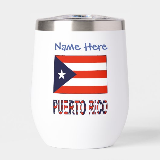 Puerto Rico Puerto Ricaanse vlag Blauwe Personalis (Voorkant)