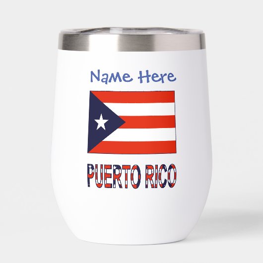 Puerto Rico Puerto Ricaanse vlag Blauwe Personalis (Achterkant)