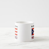 Puerto Rico Puerto Ricaanse vlag Blauwe Personalis Espresso Kop (Voorkant)