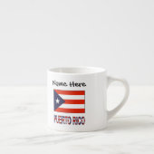 Puerto Rico Puerto Ricaanse vlag Blauwe Personalis Espresso Kop (Rechts)