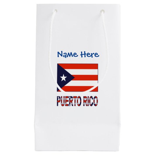Puerto Rico Puerto Ricaanse vlag Blauwe Personalis Klein Cadeauzakje (Voorkant)