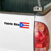 Puerto Rico, Puerto Ricaanse vlag Bumpersticker (Op Truck)