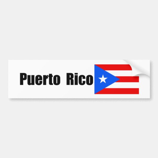 Puerto Rico, Puerto Ricaanse vlag Bumpersticker (Voorkant)