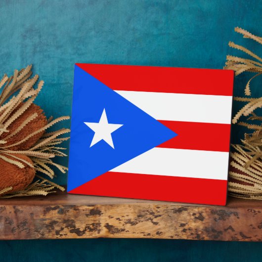 Puerto Rico - Puerto Ricaanse vlag Fotoplaat (Zijkant)