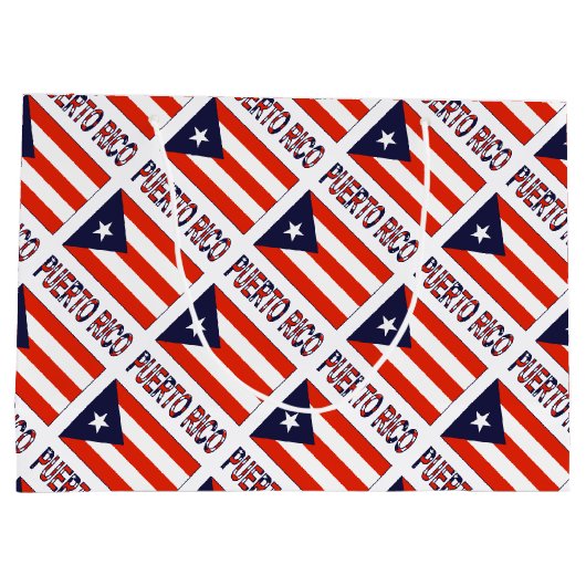Puerto Rico Puerto Ricaanse vlag gepersonaliseerd Groot Cadeauzakje (Achterkant)