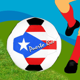 Puerto Rico & Puerto Ricaanse vlag/sport Voetbal