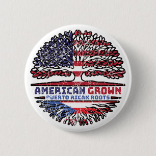 Puerto Rico Puerto Rican USA United USA Ronde Button 5,7 Cm