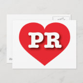 Puerto Rico Red Heart - Ik hou van PR Briefkaart (Voorkant / Achterkant)