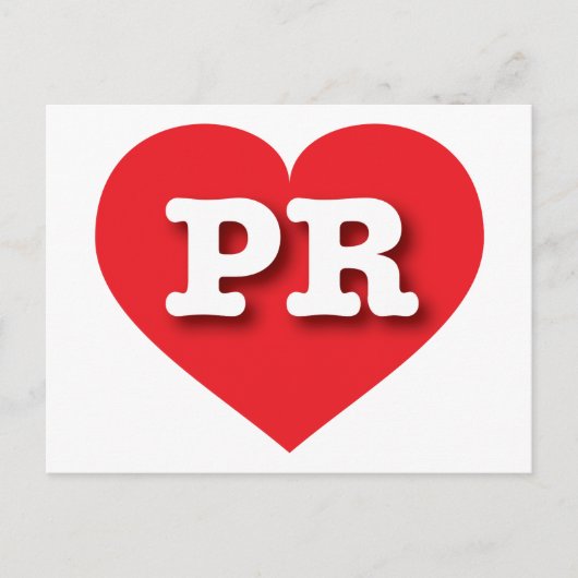 Puerto Rico Red Heart - Ik hou van PR Briefkaart (Voorkant)