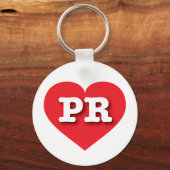 Puerto Rico Red Heart - Ik hou van PR Sleutelhanger (Voorkant)