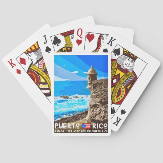Puerto Rico Reisbriefkaart Speelkaarten (Achterkant)
