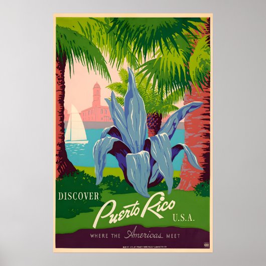 Puerto Rico Reisposter Poster (Voorkant)