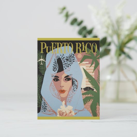  Puerto Rico Reizen Briefkaart (Staand voorkant)