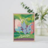  Puerto Rico Retro Beach Reizen Briefkaart (Staand voorkant)