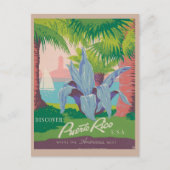  Puerto Rico Retro Beach Reizen Briefkaart (Voorkant)