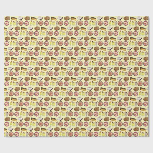 Puerto Rico Ricaanse keuken Pasteles Tembleque Cadeaupapier (Vlak)