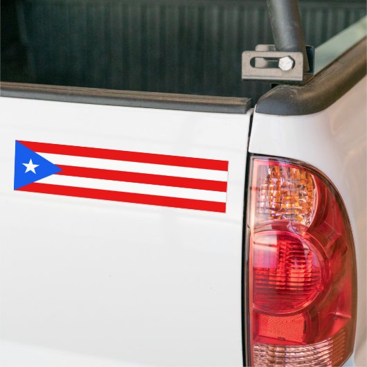 Puerto Rico/Ricaanse vlag. Verenigde Staten, Veren Bumpersticker (Op Truck)