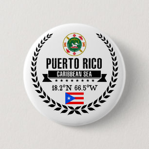 Puerto Rico Ronde Button 5,7 Cm