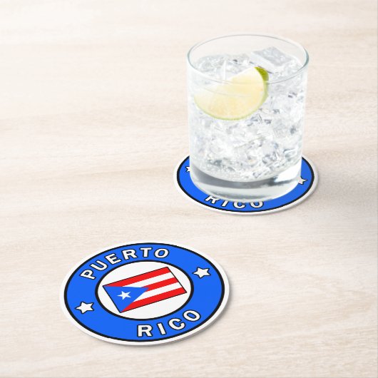 Puerto Rico Ronde Kartonnen Onderzetter (Insitu)