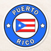 Puerto Rico Ronde Kartonnen Onderzetter (Voorkant)