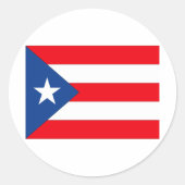 Puerto Rico Ronde Sticker (Voorkant)