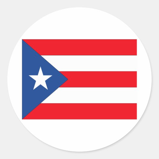 Puerto Rico Ronde Sticker (Voorkant)