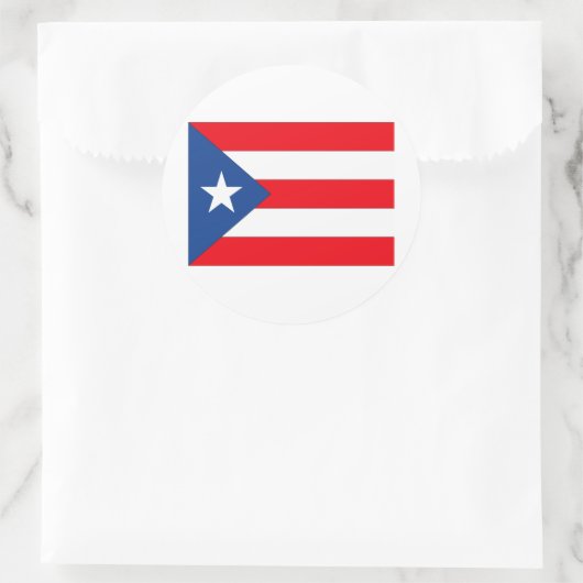 Puerto Rico Ronde Sticker (Tas)