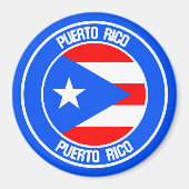 Puerto Rico Round Emblem Magneet (Voorkant)