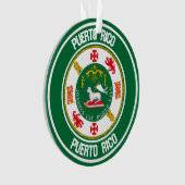 Puerto Rico Round Emblem Ornament (voorkant)