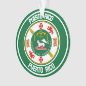 Puerto Rico Round Emblem Ornament (voorkant)