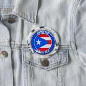 Puerto Rico Round Emblem Ronde Button 7,6 Cm (In situ)