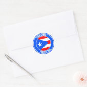 Puerto Rico Round Emblem Ronde Sticker (Envelop)
