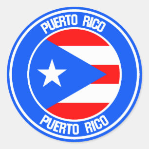 Puerto Rico Round Emblem Ronde Sticker