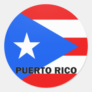 Puerto Rico Roundel kwaliteitsvlag Ronde Sticker
