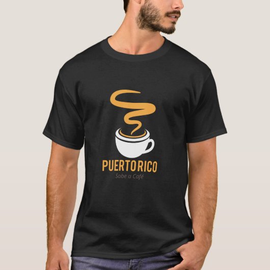 Puerto Rico Sabe a Café T-shirt (Voorkant)