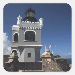 Puerto Rico, San Juan, Old San Juan, El Morro Vierkante Sticker