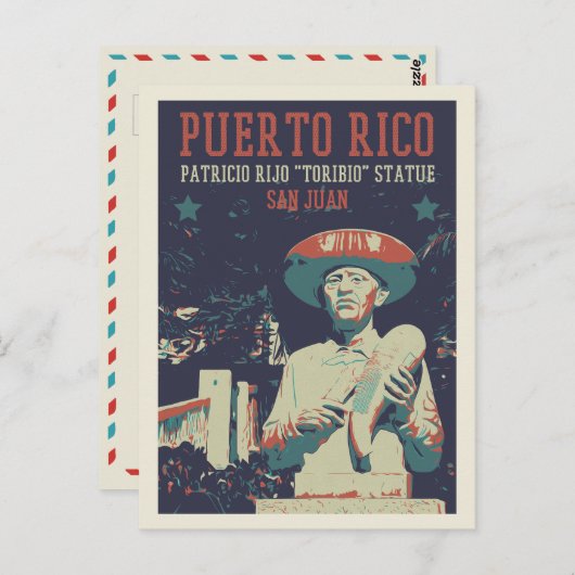 Puerto Rico, San Juan, Patricio Rijo Toribio Postc Briefkaart (Voorkant / Achterkant)