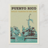 Puerto Rico, San Juan, Raíces Fountain Briefkaart (Voorkant)