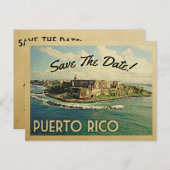 Puerto Rico Save the Date  Briefkaarten (Voorkant / Achterkant)