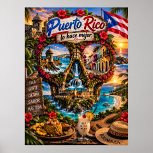 Puerto Rico Schedel Art Print Staat van Geest