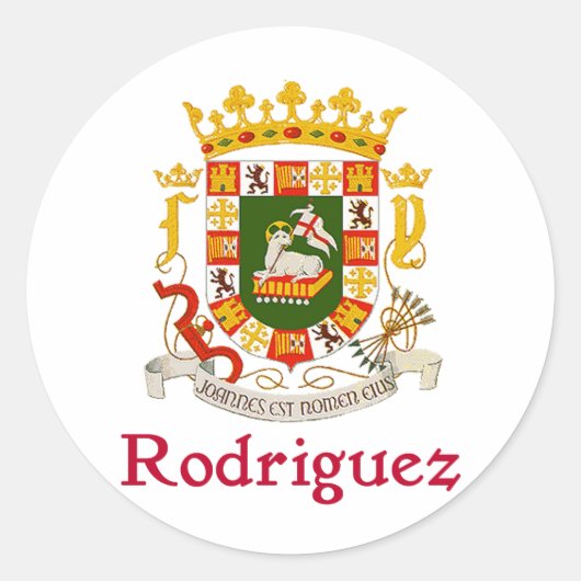 _ Puerto Rico Schild Ronde Sticker (Voorkant)